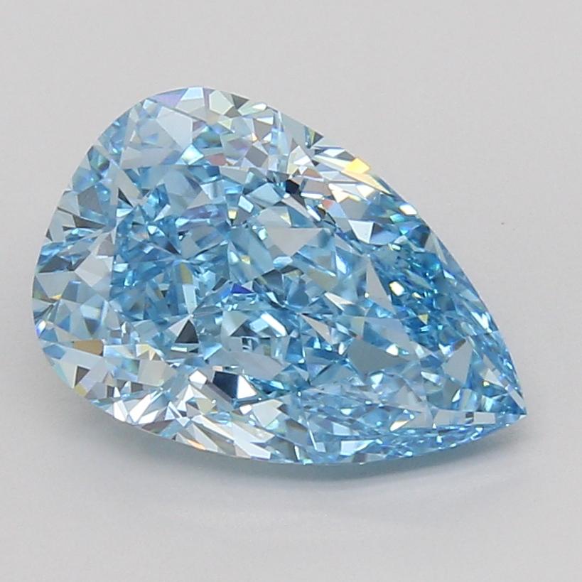 4.06 Ct. Fancy Vivid Blue Pear Lab Grown Diamond