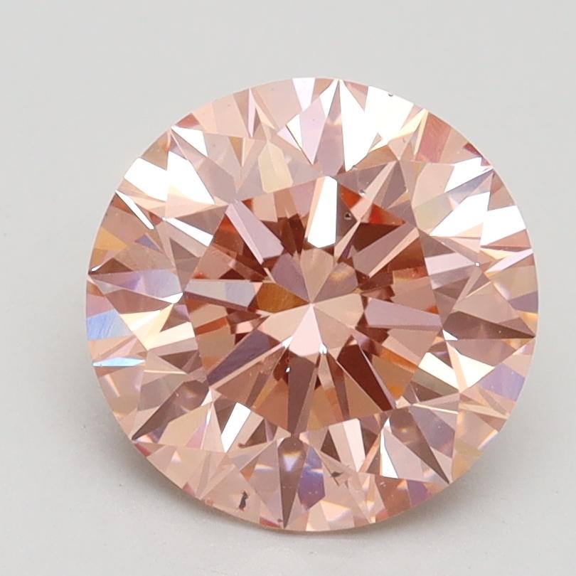 2.33 Ct. Fancy Vivid Pink Round Lab Grown Diamond