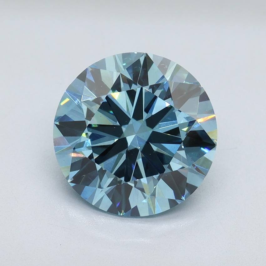 3.01 Ct. Fancy Vivid Blue Round Lab Grown Diamond