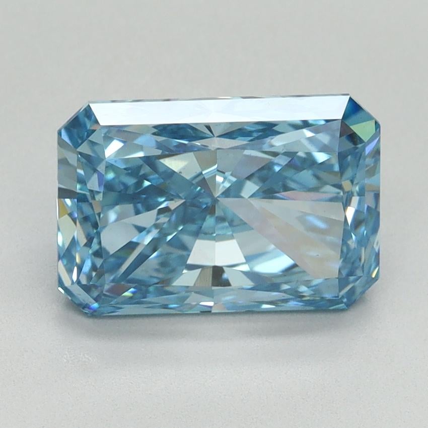 3.08 Ct. Fancy Vivid Blue Radiant Lab Grown Diamond