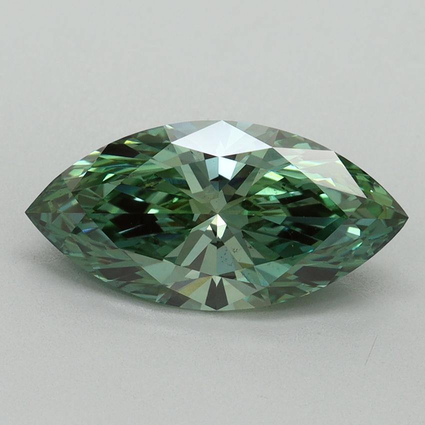 2.13 Ct. Fancy Vivid Green Marquise Lab Grown Diamond