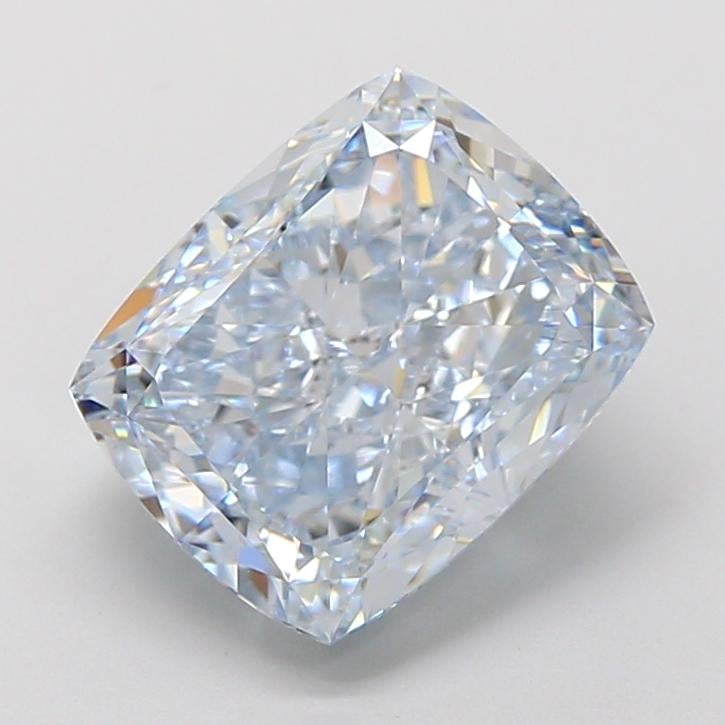 4.51 Ct. Fancy Intense  Blue Cushion Lab Grown Diamond