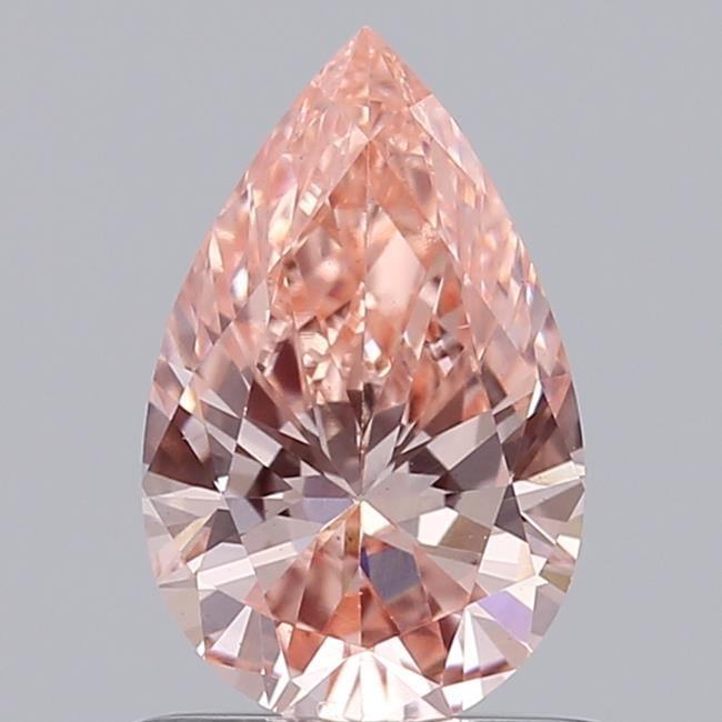 0.69 Ct. Fancy Vivid  Pink Pear Lab Grown Diamond