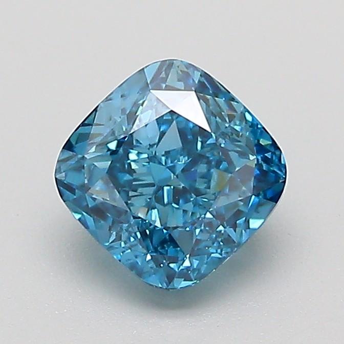 1.07 Ct. Fancy Vivid Blue Cushion Lab Grown Diamond