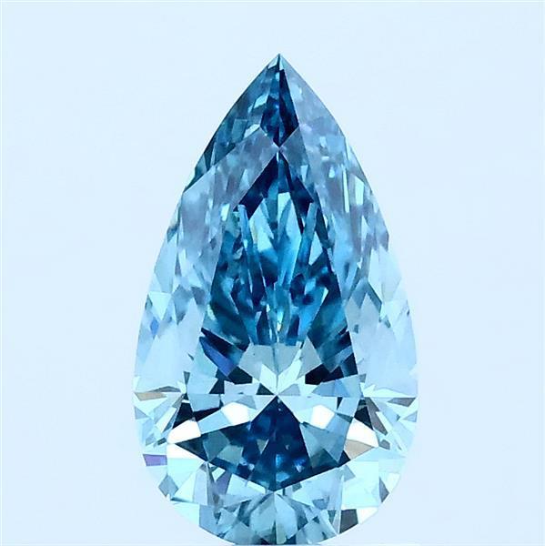 1.01 Ct. Fancy Vivid Blue Pear Lab Grown Diamond