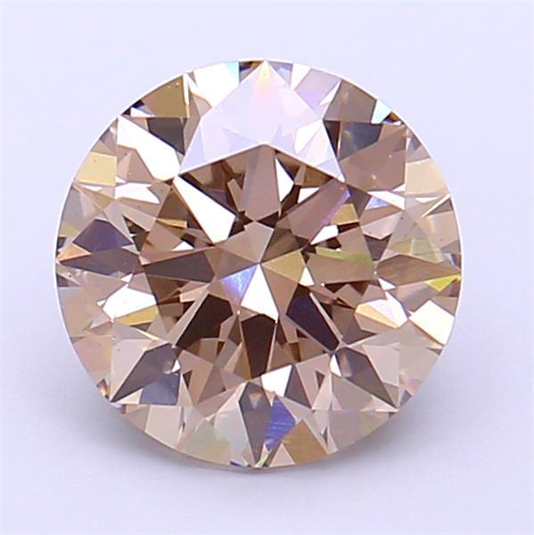 2.27 Ct. Very Light Brown Round Lab Grown Diamond