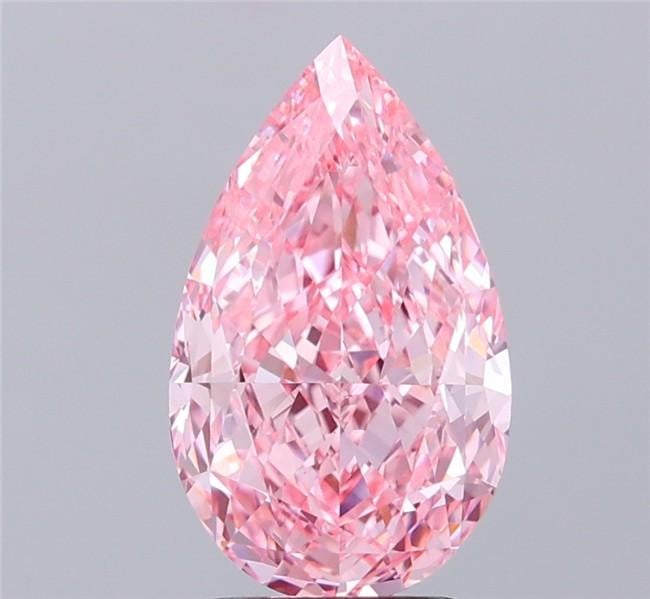 2.92 Ct. Fancy Vivid Pink Pear Lab Grown Diamond