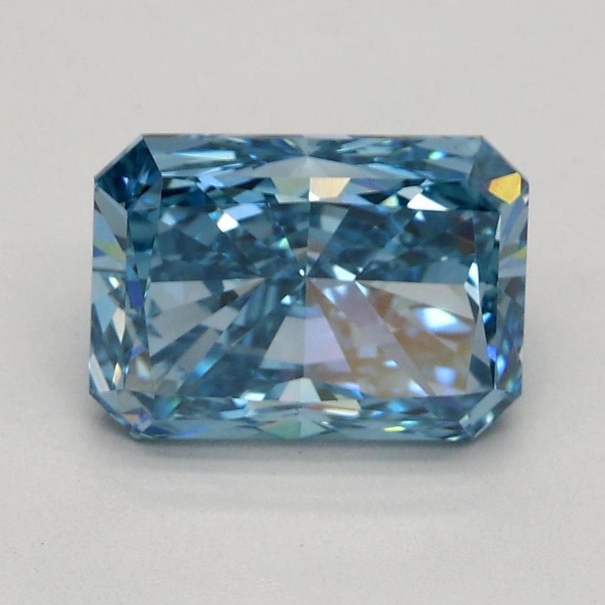 1.59 Ct. Fancy Vivid Blue Radiant Lab Grown Diamond