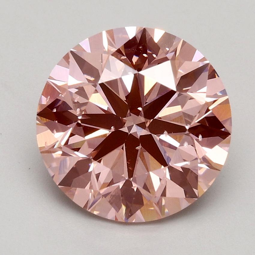 2.50 Ct. Fancy Intense Pink Round Lab Grown Diamond