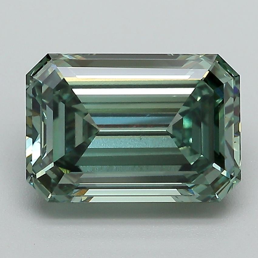 3.61 Ct. Fancy Vivid Green Emerald Lab Grown Diamond