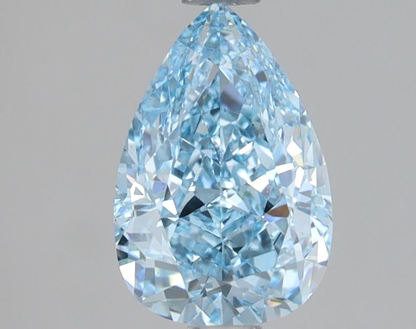 1.58 Ct. Fancy Vivid Blue Pear Lab Grown Diamond