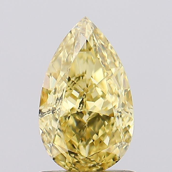1.27 Ct. Fancy Vivid Yellow Pear Lab Grown Diamond