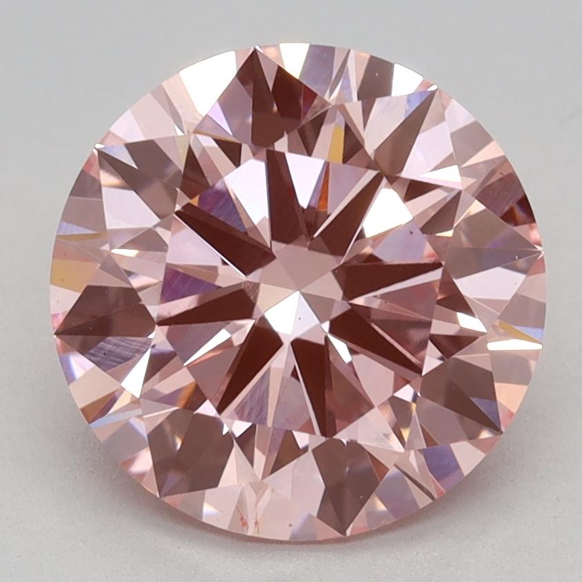 2.25 Ct. Fancy Vivid Pink Round Lab Grown Diamond
