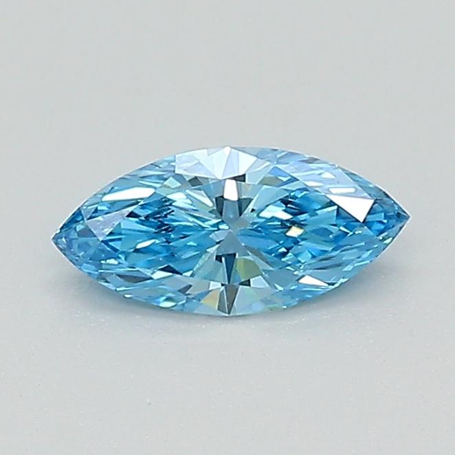 0.32 Ct. Fancy Vivid Blue Marquise Lab Grown Diamond