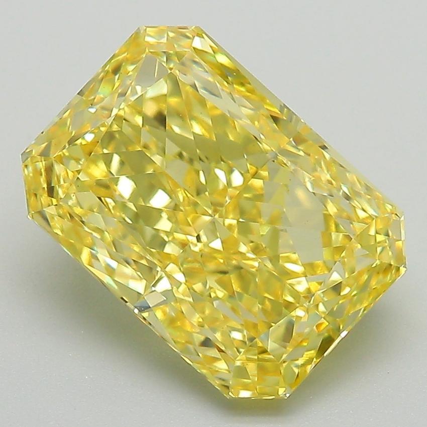 4.31 Ct. Fancy Vivid Yellow Radiant Lab Grown Diamond