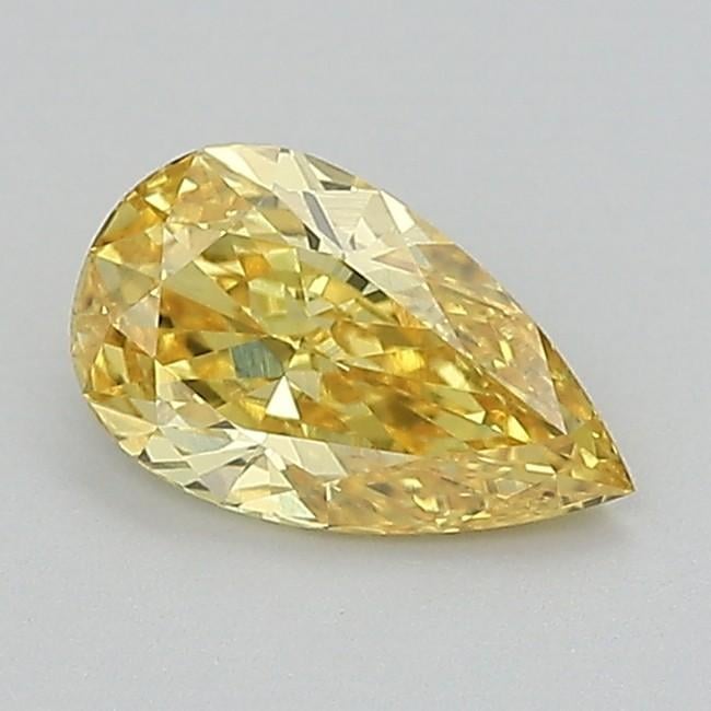 1.05 Ct. Fancy Vivid  Yellow Pear Lab Grown Diamond
