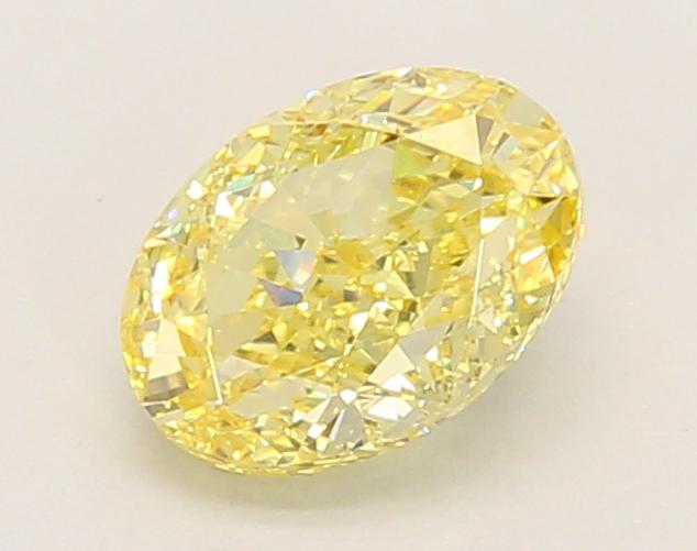 1.07 Ct. Fancy Vivid Yellow Oval Lab Grown Diamond