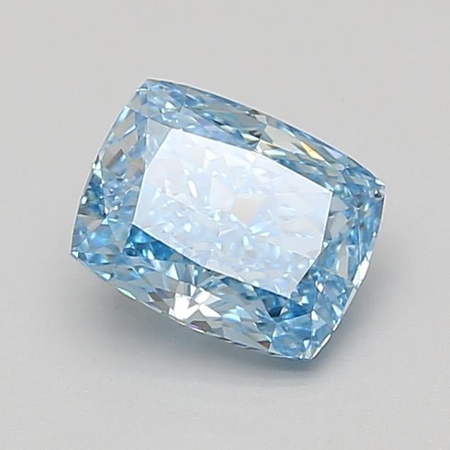 1.57 Ct. Fancy Vivid Blue Cushion Lab Grown Diamond