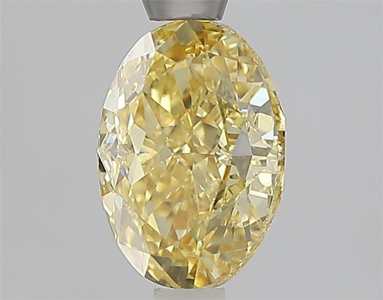 1.60 Ct. Fancy Intense  Yellow Oval Lab Grown Diamond