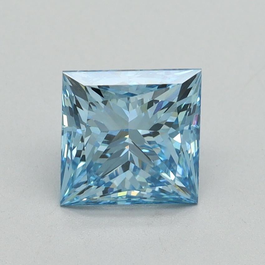 1.56 Ct. Fancy Vivid Blue Princess Lab Grown Diamond