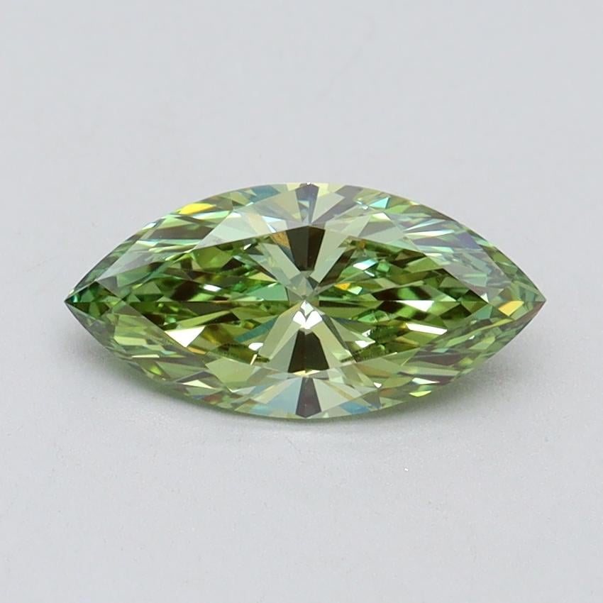 1.00 Ct. Fancy Vivid Green Marquise Lab Grown Diamond