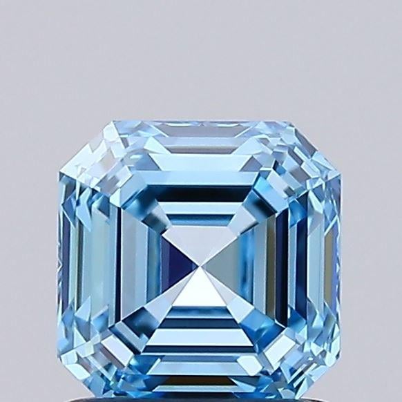 1.01 Ct. Fancy Vivid  Blue Asscher Lab Grown Diamond