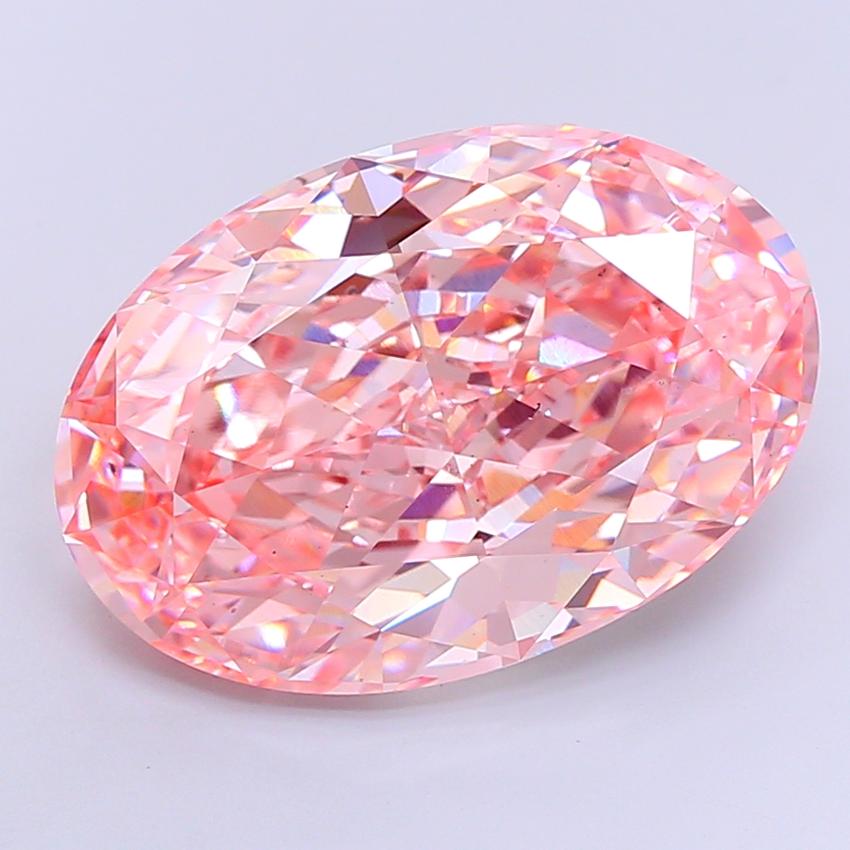 18.88 Ct. Fancy Vivid Pink Oval Lab Grown Diamond