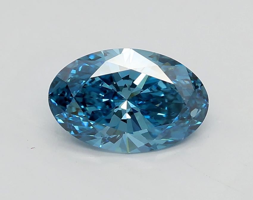 1.05 Ct. Fancy Vivid Blue Oval Lab Grown Diamond