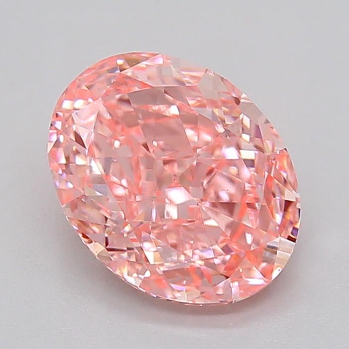 2.14 Ct. Fancy Vivid  Pink Oval Lab Grown Diamond
