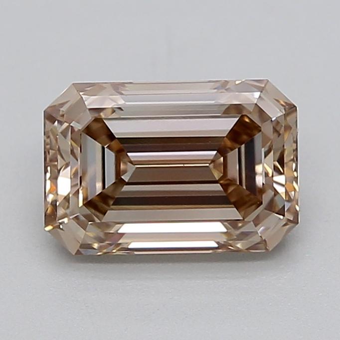1.08 Ct. Very Light  Brown Emerald Lab Grown Diamond
