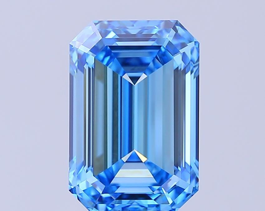 5.10 Ct. Fancy Vivid  Blue Emerald Lab Grown Diamond
