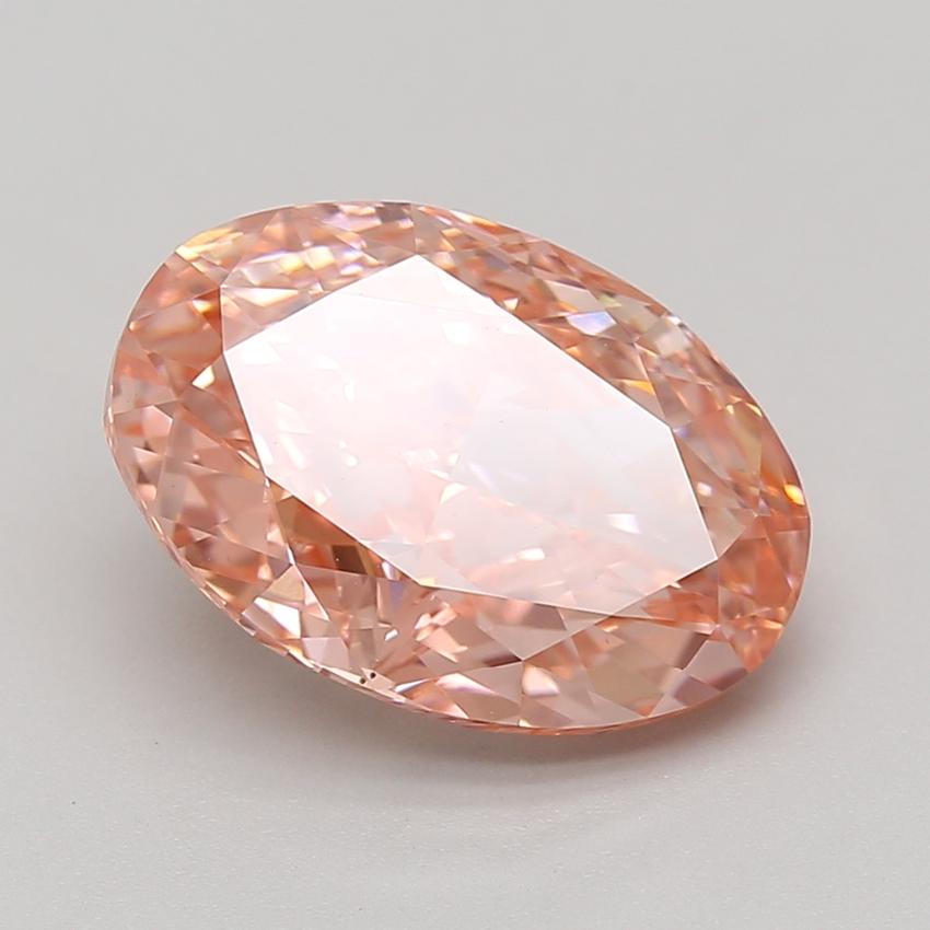 5.99 Ct. Fancy Vivid Pink Oval Lab Grown Diamond
