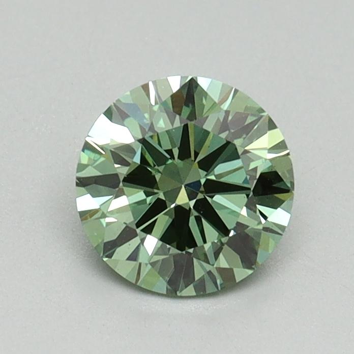 0.72 Ct. Fancy Vivid Green Round Lab Grown Diamond