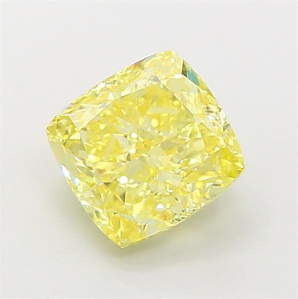 1.78 Ct. Fancy Intense Yellow Cushion Lab Grown Diamond