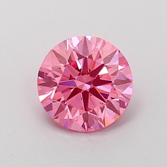 0.51 Ct. Fancy Vivid Pink Round Lab Grown Diamond