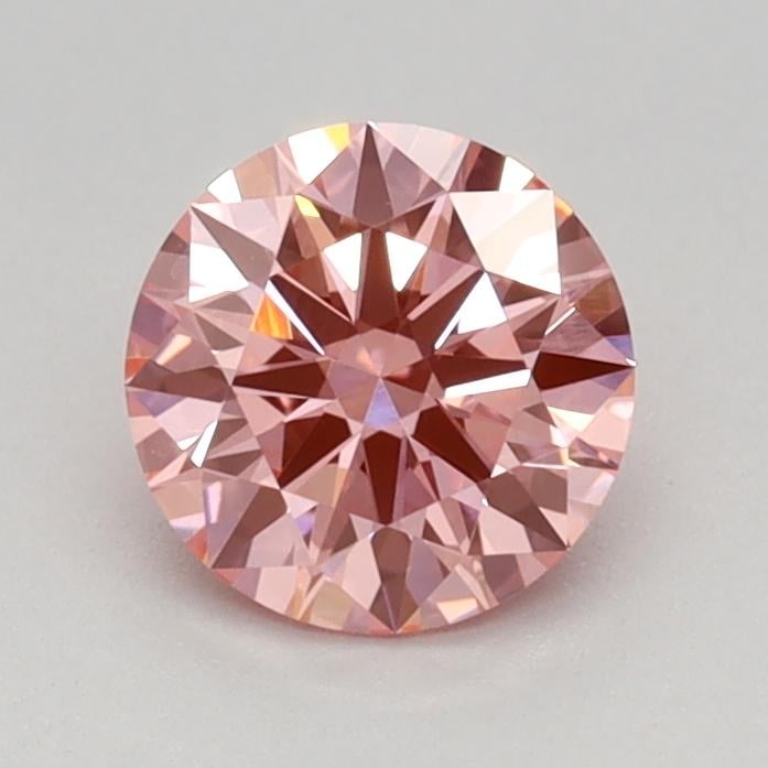 0.62 Ct. Fancy Vivid Pink Round Lab Grown Diamond