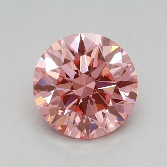 0.54 Ct. Fancy Vivid Pink Round Lab Grown Diamond