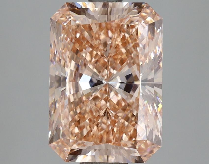 3.08 Ct. Fancy Intense Orangy Pink Radiant Lab Grown Diamond