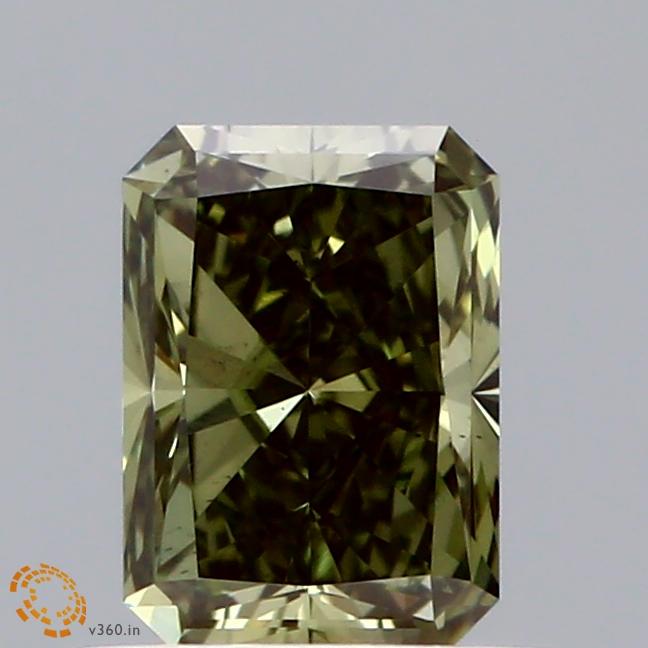 0.82 Ct. Fancy Deep Greyish Green Radiant Lab Grown Diamond