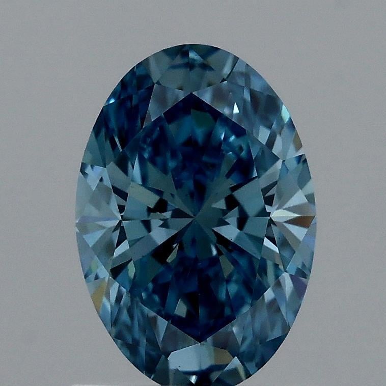1.00 Ct. Fancy Vivid Blue Oval Lab Grown Diamond
