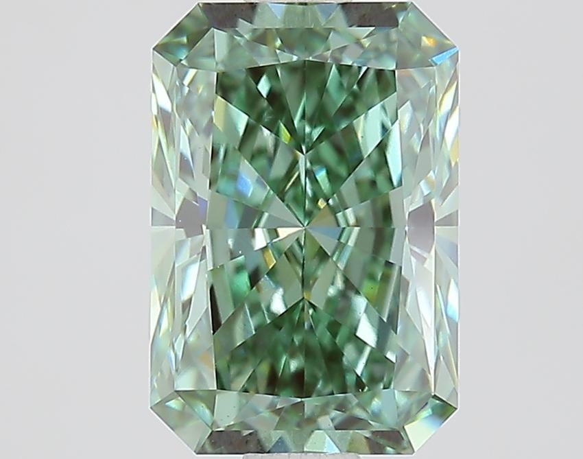 1.56 Ct. Fancy Vivid Green Radiant Lab Grown Diamond