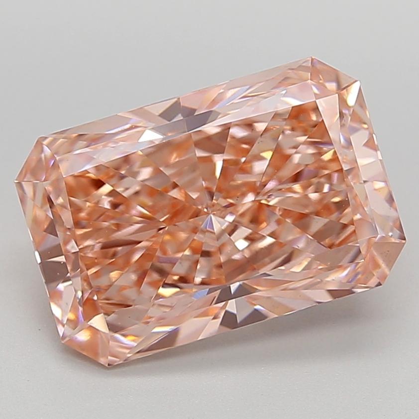 4.59 Ct. Fancy Vivid  Pink Radiant Lab Grown Diamond