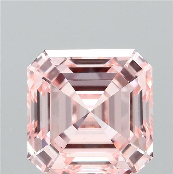 3.07 Ct. Fancy Intense Pink Asscher Lab Grown Diamond