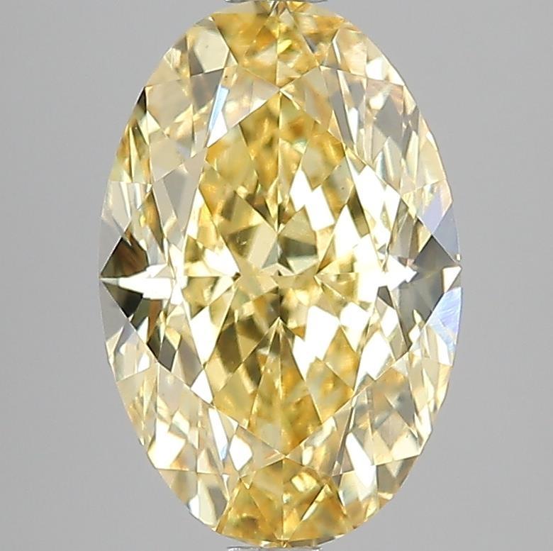 3.52 Ct. Fancy Intense Yellow Oval Lab Grown Diamond