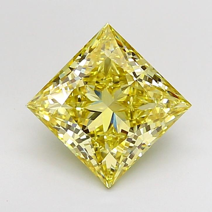 3.04 Ct. Fancy Intense  Yellow Princess Lab Grown Diamond