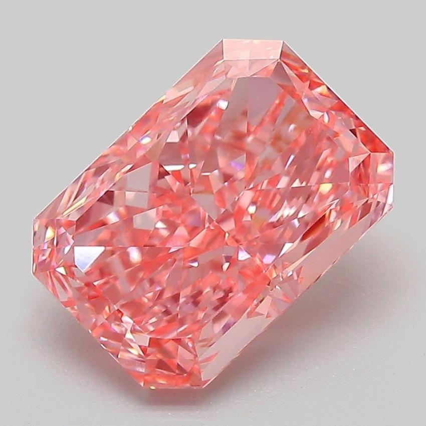 3.06 Ct. Fancy Vivid Pink Radiant Lab Grown Diamond