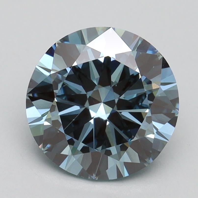 2.00 Ct. Fancy Intense Blue Round Lab Grown Diamond
