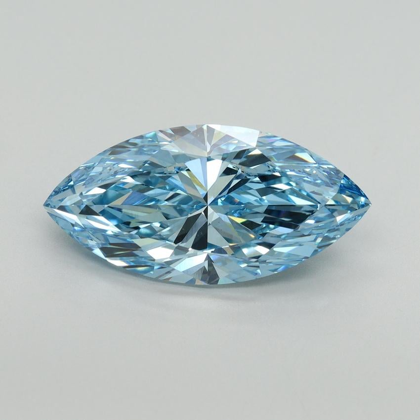 5.03 Ct. Fancy Vivid Blue Marquise Lab Grown Diamond