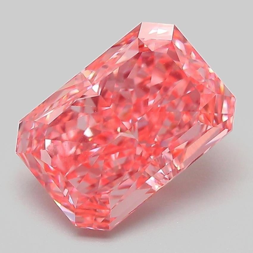 3.11 Ct. Fancy Vivid Pink Radiant Lab Grown Diamond