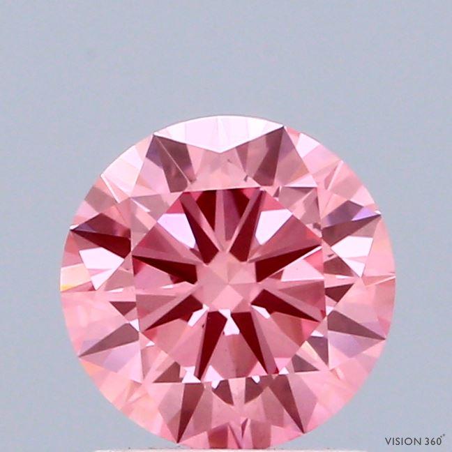 1.44 Ct. Fancy Vivid Pink Round Lab Grown Diamond